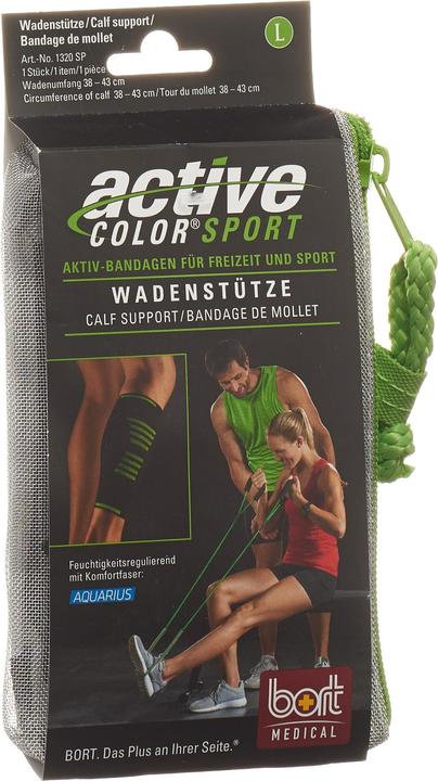 Produktbild Bort Medical ActiveColor Sport Wadenstütze L schwarz (L)