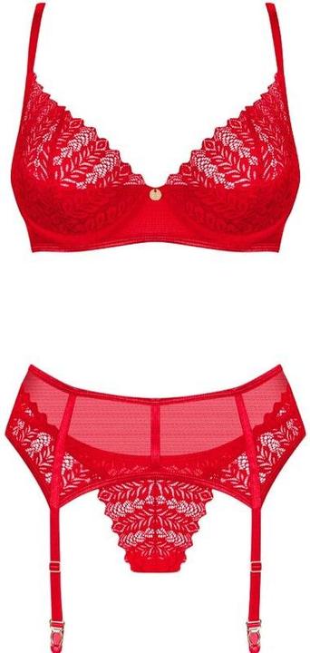 Immagine prodotto Obsessive - Ensemble Ouvert 2 Pièces Ingridia - Rouge (S)