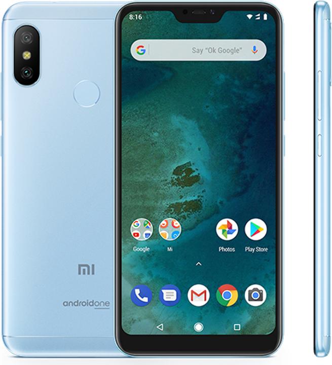 Produktbild Xiaomi Mi A2 Lite (64 GB, Blue, 5.84", Hybrid Dual SIM, 12 Mpx, 4G)