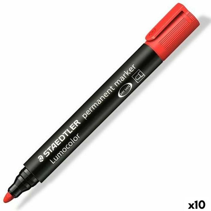 Staedtler Marker Lumocolor perm (Rot, 2 mm, 10 x)