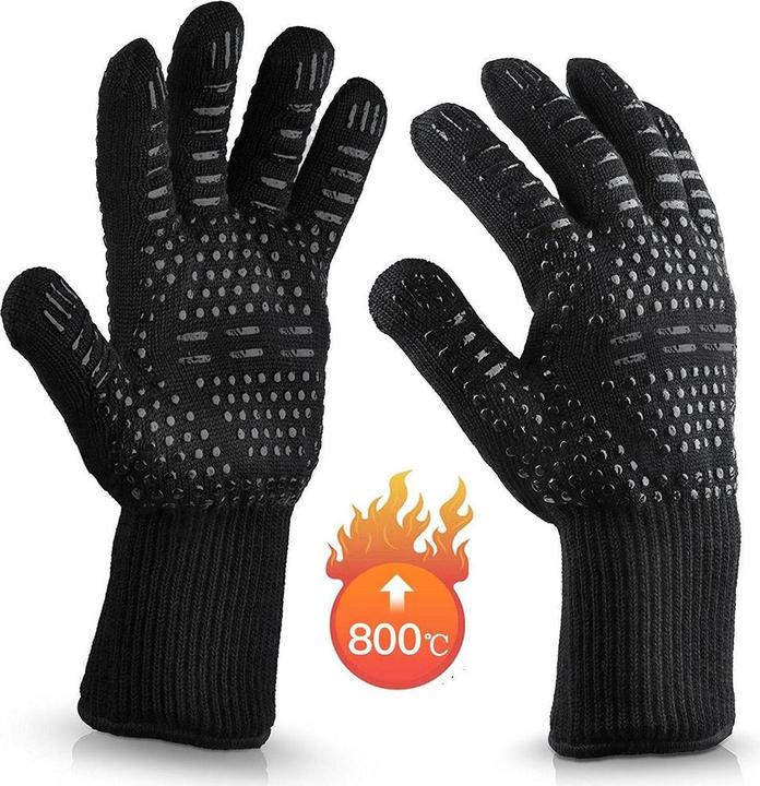 Image du produit Werkstein Gants de barbecue résistants à la chaleur BBQ (Fibres aramides, silicone résistant à la chaleur)