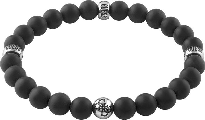 Guess Bracciale con perline 4G Icon Uomo JUMB02117JWSTBKT/U (18 cm, Acciaio inossidabile)