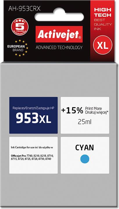 Image du produit Activejet AH-953CRX - Encre à base de pigments - Bleu - HP - OfficeJet Pro 7740 - 8210 - 821 (C)
