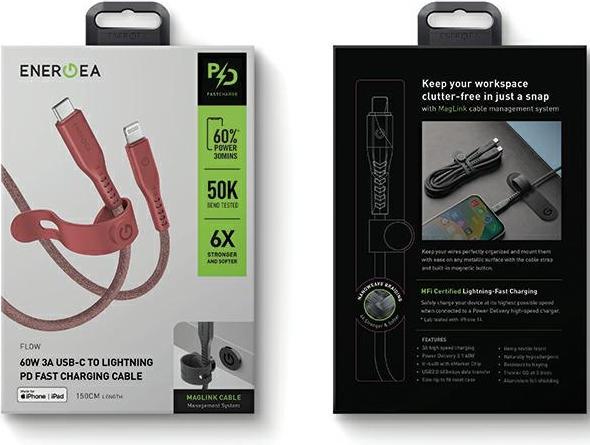 Actual product image Energea USB-C to Lightning cable (1.50 m, USB 3.2 Gen 1)