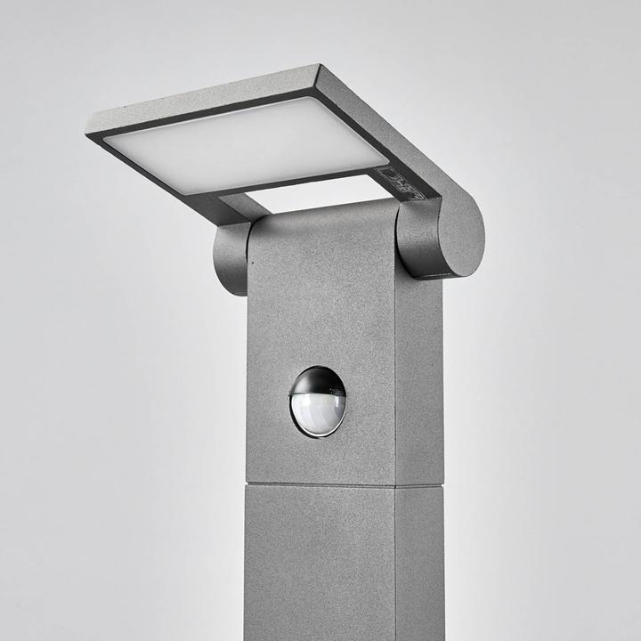 Produktbild Lucande Marius LED Garten Leuchte H100 w/Sensor Graphite (600 lm, IP54)