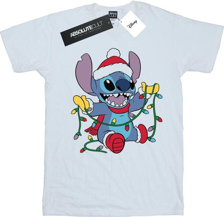 Immagine prodotto Disney Lilo And Stitch Christmas Lights Maglietta Uomo (3XL)