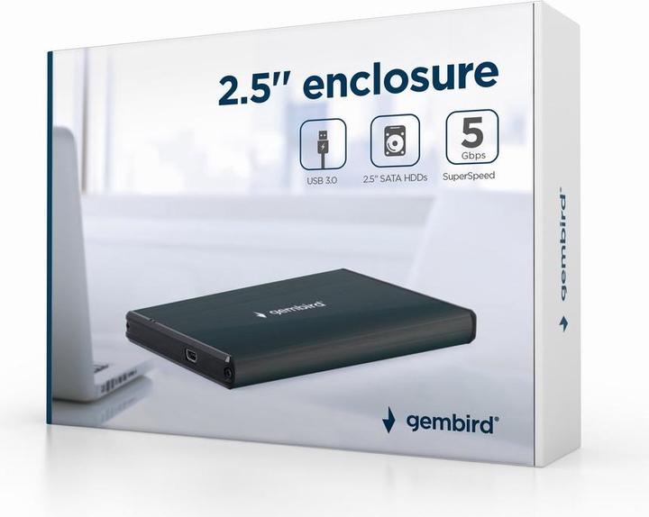 Produktbild Gembird USB 3.0 2.5" enclosure EE2-U3S-3-G SATA, USB 3.0 (2.5")