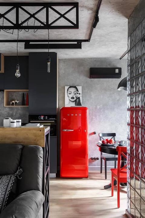 Actual product image Smeg FAB28RRD6 Kühlschrank Rechtsanschlag Rot 50's Style (270 l)