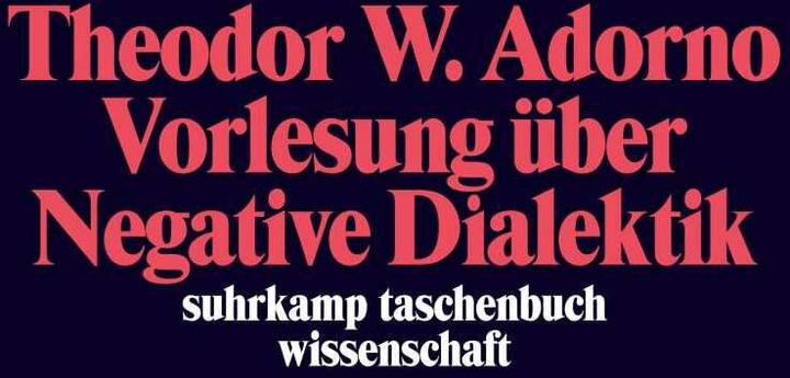 Actual product image Vorlesung über Negative Dialektik (German, Theodor W. Adorno, 2012)
