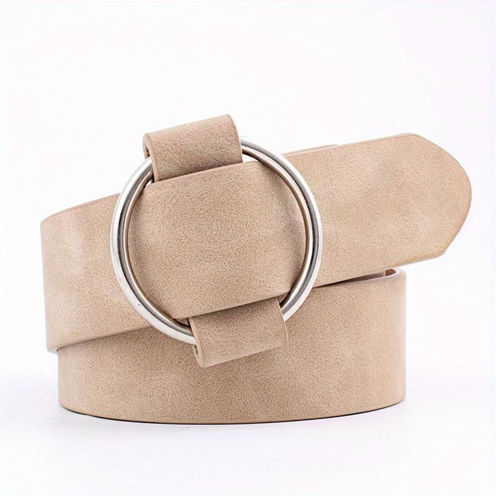 Produktbild Only-Bags.Store 1 Stück. Gürtel ohne Nadel Runde Schnalle Casual Gürtel, Jugend-Mode, breite Taille Gürtel
