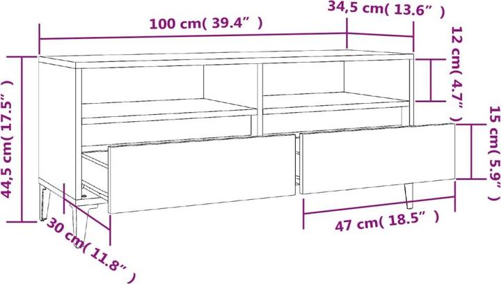 Produktbild VidaXL Lalu (100 x 34.5 x 44.5 cm)