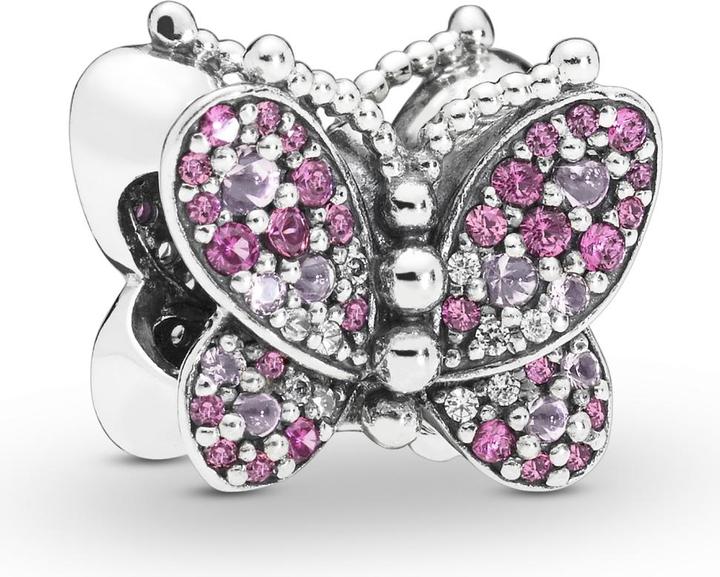Pandora Charm Dazzling Butterfly (Silber 925, Schmuckstein)