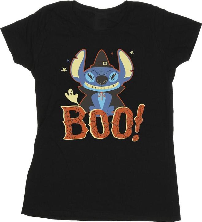 Actual product image Disney Womens/Ladies Lilo & Stitch Boo! Cotton T-Shirt (XL)