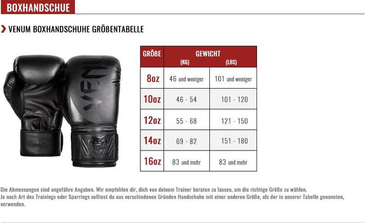 Immagine prodotto Venum BOXHANDSCHUHE 'Challenger 3.0' 10OZ (10 OZ, 10)