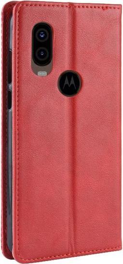 Produktbild MU Style Vintage Style Leder Bookcover Hülle (Motorola One Vision)