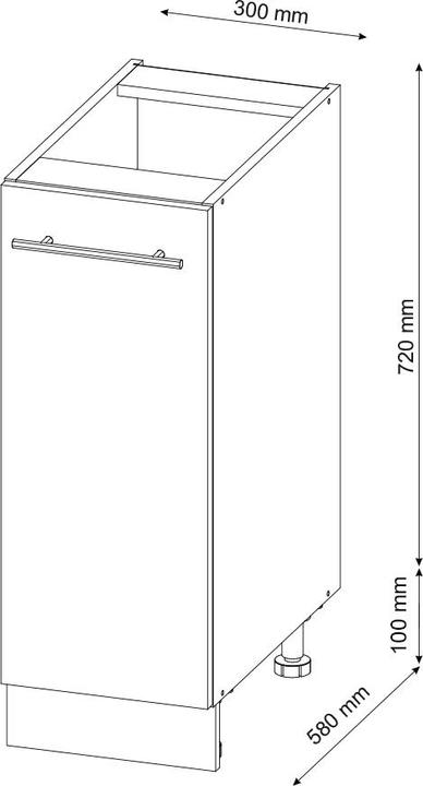 Produktbild Vicco Apothekerschrank Fame-Line (30 x 51.5 x 81.5 cm)