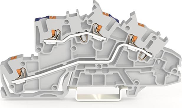 Productafbeelding Wago Installatievloer- 2203-7649 klem, met handvat, 2,5 mm², grijs