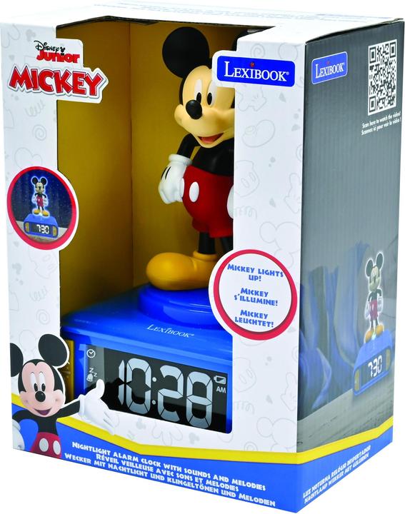 Produktbild Lexibook Mickey Mouse Wecker mit 3D Nachtlicht-Figur und besonderen Klingeltönen