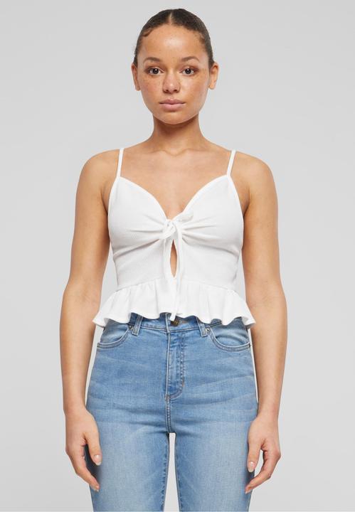 Immagine prodotto Urban Classics Top con volant in piqué Waffle da donna - 137877 (L)