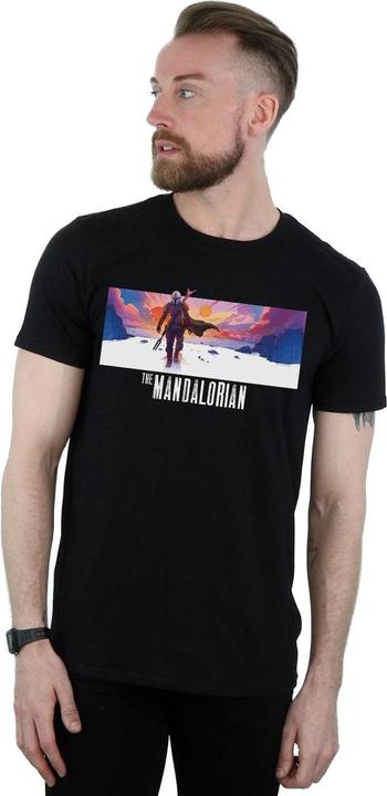 Actual product image Star Wars Mens The Mandalorian Landscape T-Shirt (XXL)