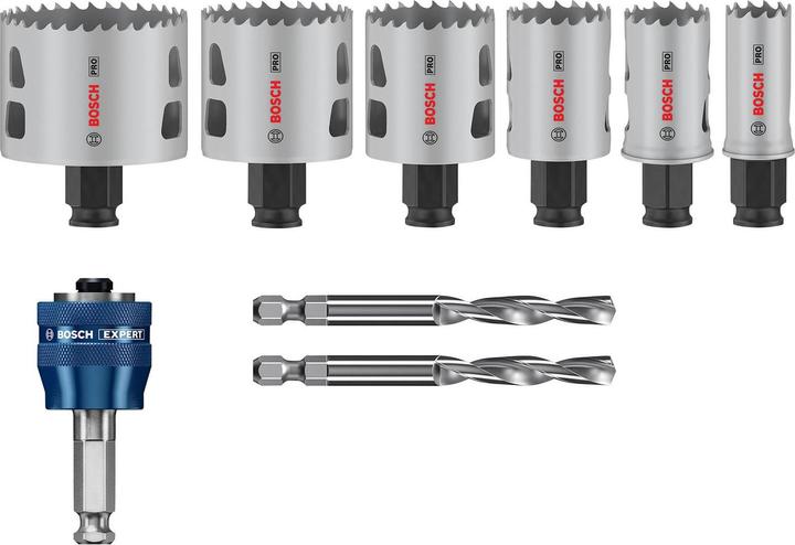 Produktbild Bosch Professional Zubehör PRO Multi Material PC Plus Lochsägen-Set, 9-tlg. (35 mm, 22 mm, 29 mm, 64 mm, 44 mm, 51 mm)