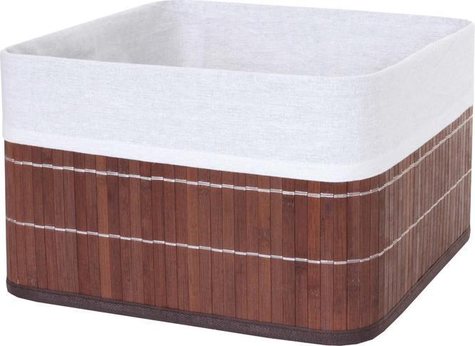 Produktbild Swisshandel24 2x Aufbewahrungskorb, Korb Aufbewahrungsbox Ordnungsbox Sortierbox Regalkorb, Bambus - braun