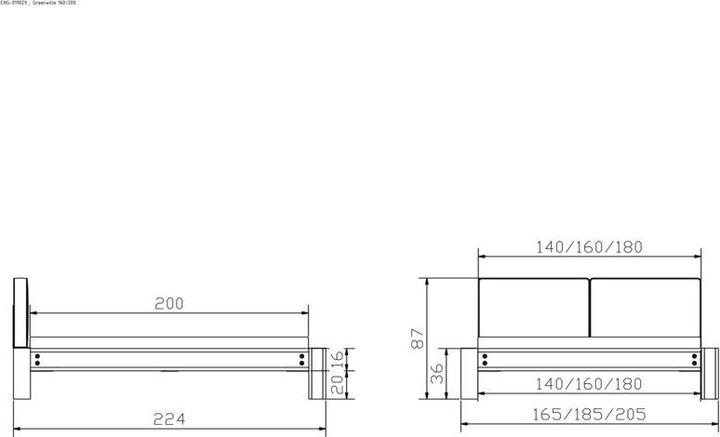 Produktbild Hasena Greenville 20 (180 x 200 cm)