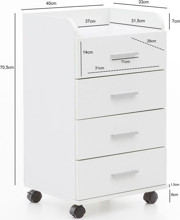 Actual product image Wohnling Sonia (40 x 33 x 71 cm)