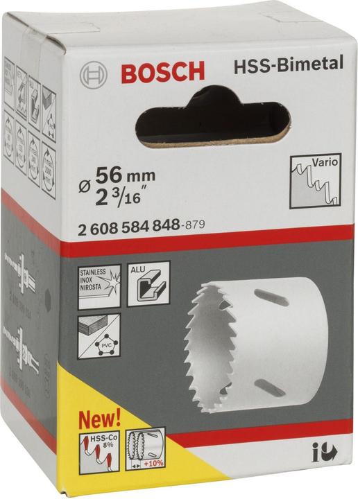 Actual product image Bosch Professional Zubehör Hole saw HSS bimetal for standard adapter, 56 mm, 2 3/16-inch (56 millimetres)