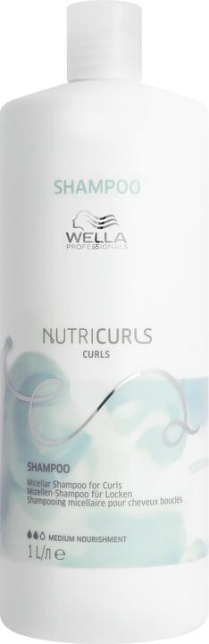 Wella Shampoo micellare NutriCurls per riccioli (1000 ml, Shampoo liquido)