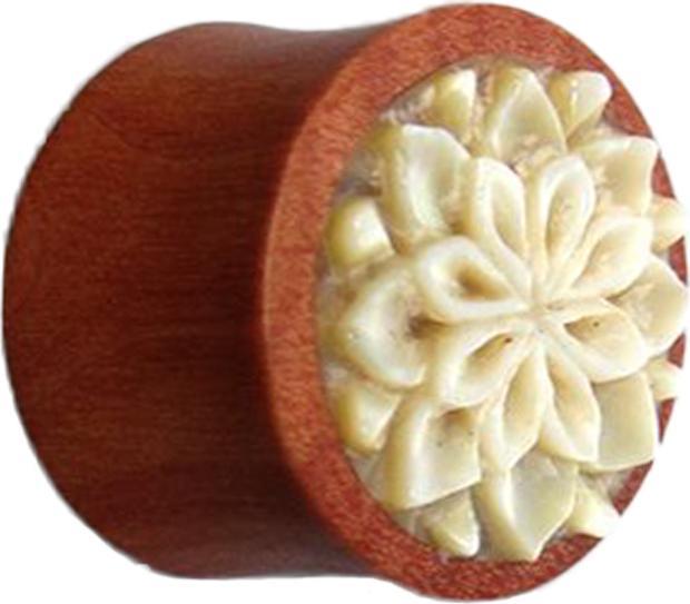 Immagine prodotto Star Piercing Spina svasata Madreperla Fiore Sawo Legno (senza ottone, Organico, Mnerale)