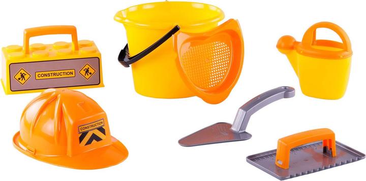 Polesie Cavallino Maurereimer-Set mit Werkzeug und Helm, 6-tlg.