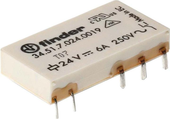 Produktbild Finder Relais Pcb SPDT Spule flach 6A 12Vdc