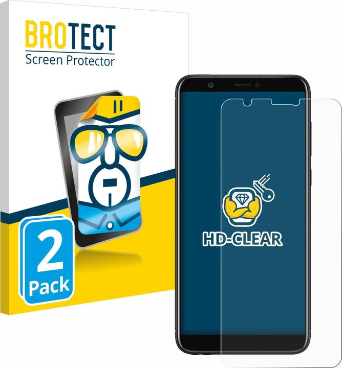 Produktbild BROTECT Schutzfolie Displayschutz Klar (2 Stück, Huawei P Smart (2018))