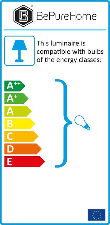 Label énergétique BePureHome Lampe de table Bubble XL noir