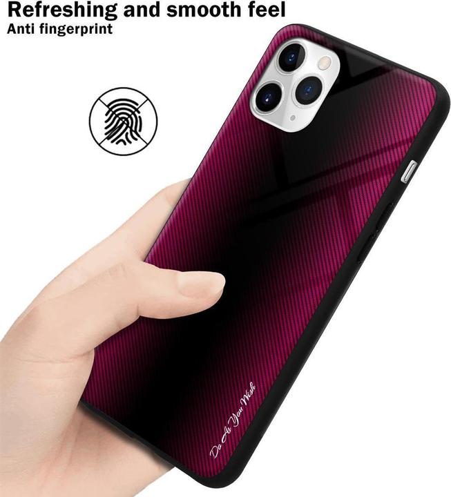 Actual product image Cadorabo TPU Striped Glass Cover (Apple iPhone 11 Pro Max)