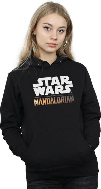 Immagine prodotto Star Wars The Mandalorian Logo Felpa con Cappuccio Donna (XL)