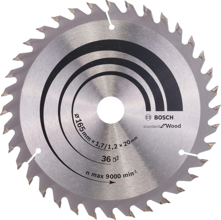 Bosch Professional Zubehör PRO Wood circular saw blade, 165 x 1.7 x 20 mm