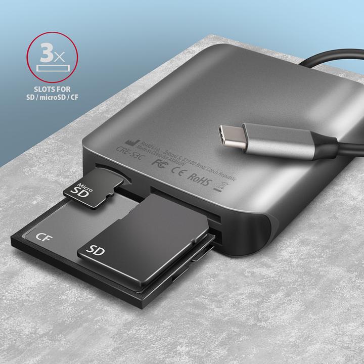Actual product image Axagon CRE-S3C (USB 3.2)