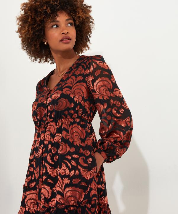 Actual product image Joe Browns Burnt Floral V-Neck Tunic (40)