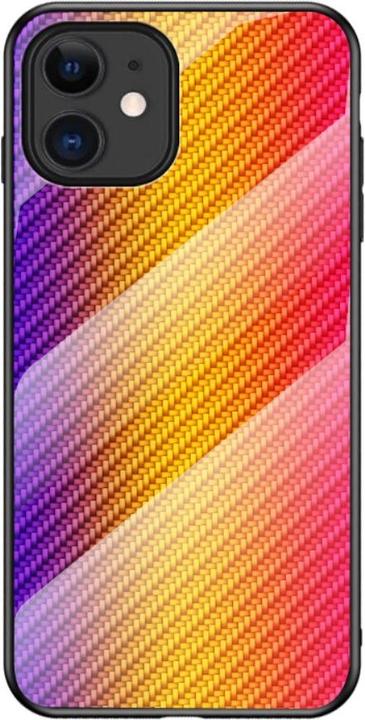 Immagine prodotto Art Custodia in gomma di vetro per iPhone 12 Mini Arancione Ottico di Carbonio (Apple iPhone 12 mini)