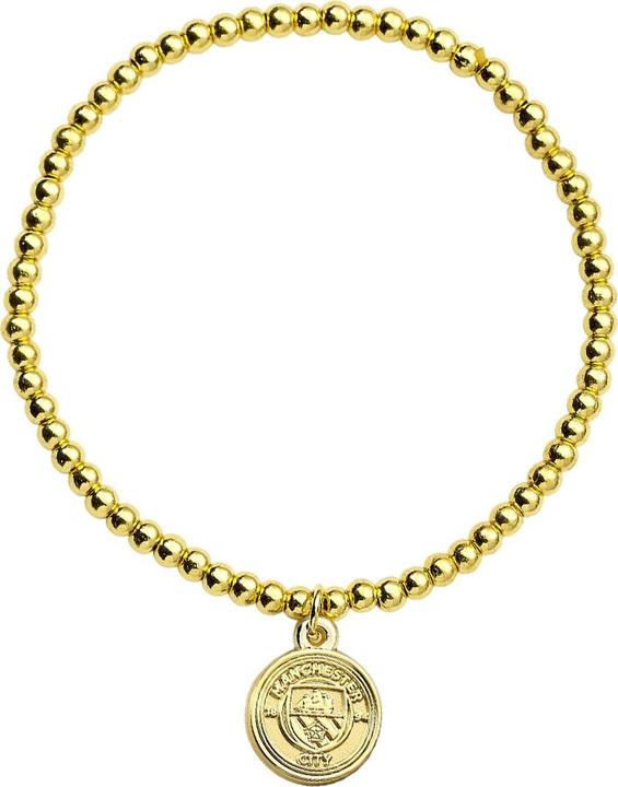 Manchester City FC Perlenbesetzt Armband Goldfarben lackiert (100% synthetisches Material)
