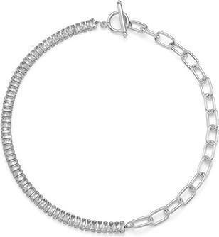 Oliver Weber Collection Oliver Weber - Luxury steel necklace with cubic zirconia Barsamin 12301