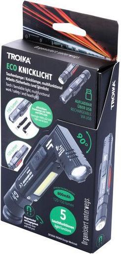 Produktbild Troika ECO KNICKLICHT Taschenlampe Knicklampe multifunktionel, schwarz (14.20 cm, 150 lm)