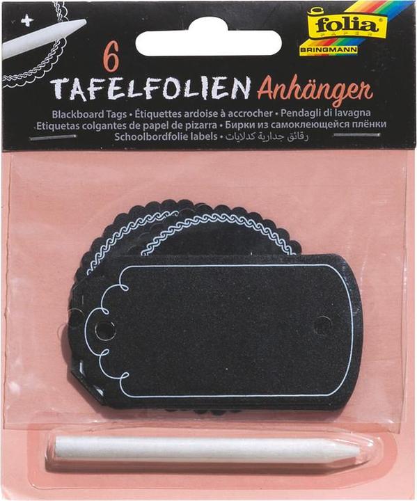 Produktbild Folia Tafelfolie Anhänger 39101 mit Specksteinstift (Geschenkfolie, 6 x)