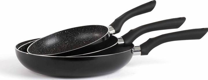 Produktbild Livoo Pfannen set 3 teilig Steinbeschichtung (20 cm, Pfannenset + Topfset, Aluminium)