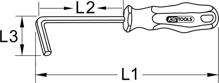 Produktbild KS Tools BRONZEplus Schraubendreher gewinkelt (Innensechskant)