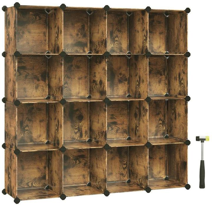 Actual product image Songmics Regal zum zusammenstecken Vintagebraun, Eigenschaften