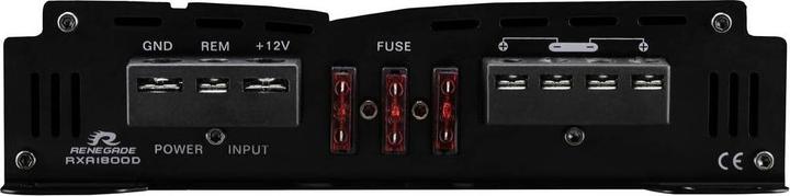 Image du produit Renegade RXA1800 Amplificateur de puissance à 1 canal 1800W Volume/Bass/Treble Control Adapté à (Car Brand)