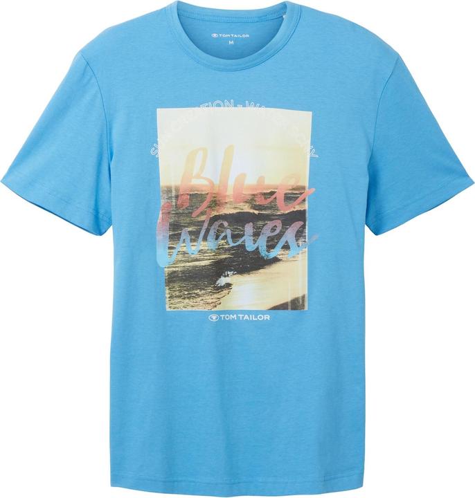 Tom Tailor T-Shirt Kurzarmshirt mit Rundhalsausschnitt und Foto-Print (XXL)
